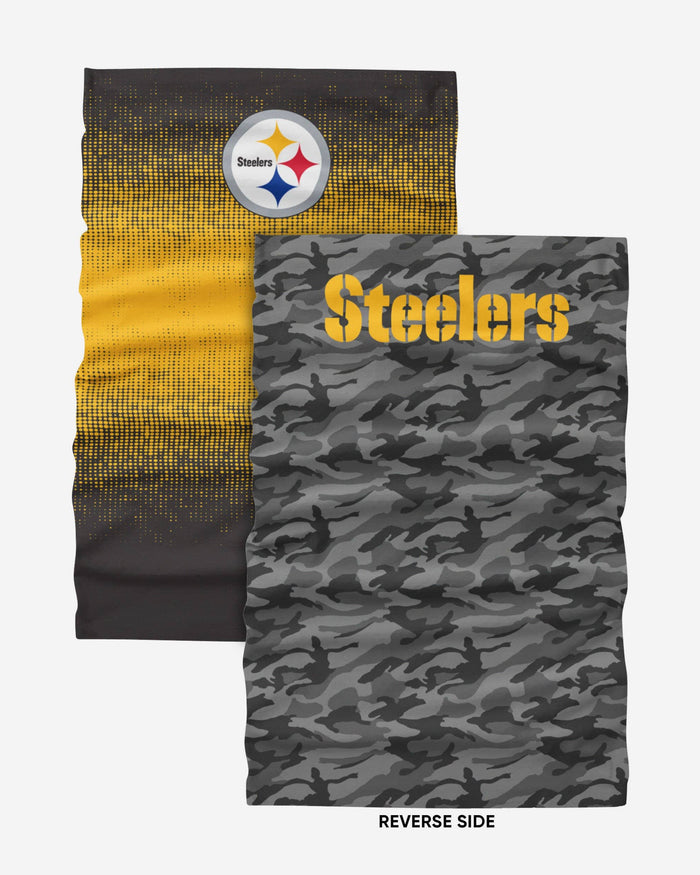 Pittsburgh Steelers Reversible Camo Gradient Gaiter Scarf FOCO - FOCO.com