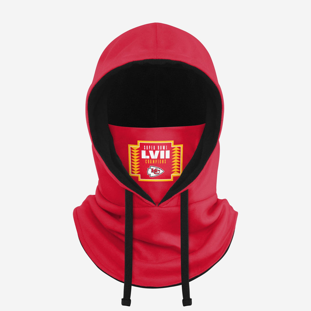 Kansas City Chiefs Super Bowl LVII Champions Drawstring Hooded Gaiter Scarf FOCO - FOCO.com