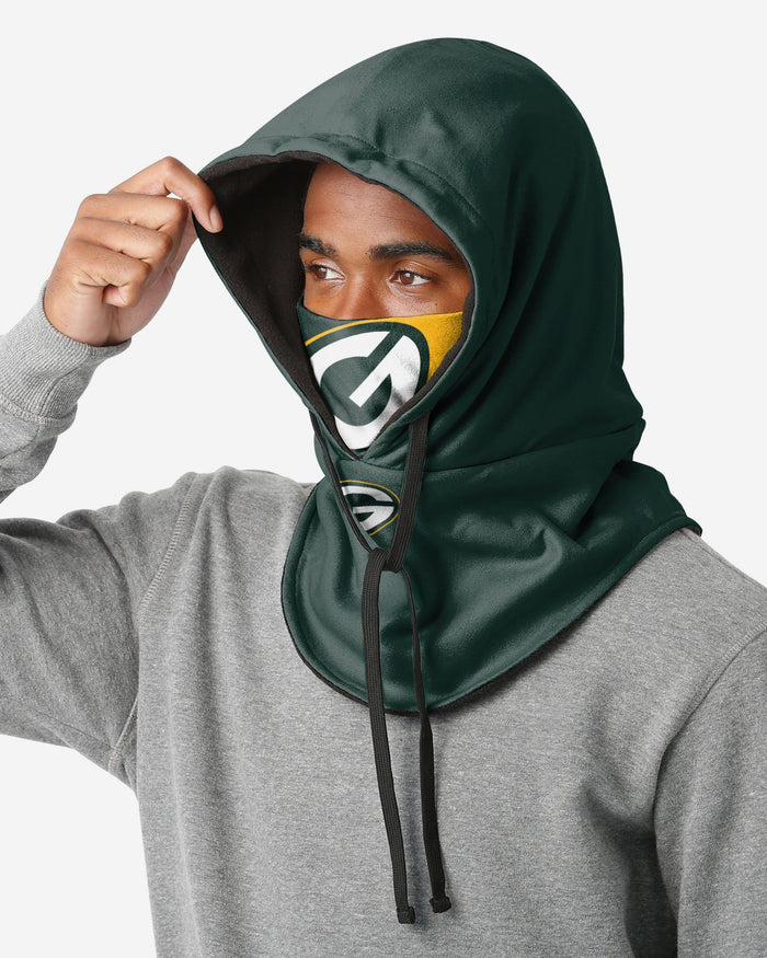 Green Bay Packers Drawstring Hooded Gaiter FOCO - FOCO.com