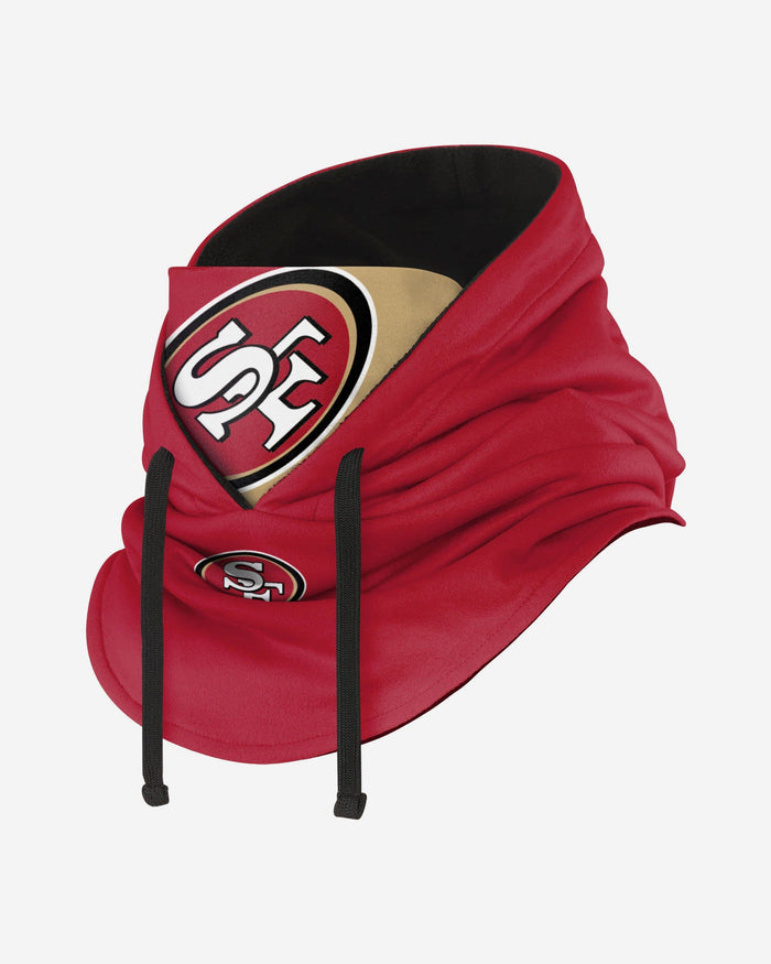 San Francisco 49ers Drawstring Hooded Gaiter FOCO - FOCO.com