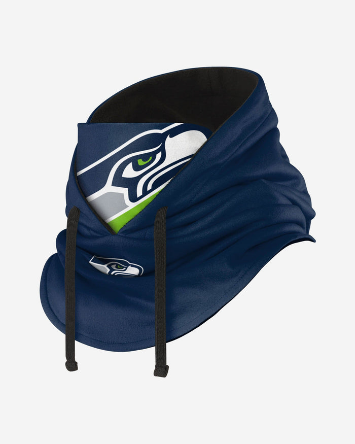 Seattle Seahawks Drawstring Hooded Gaiter FOCO - FOCO.com