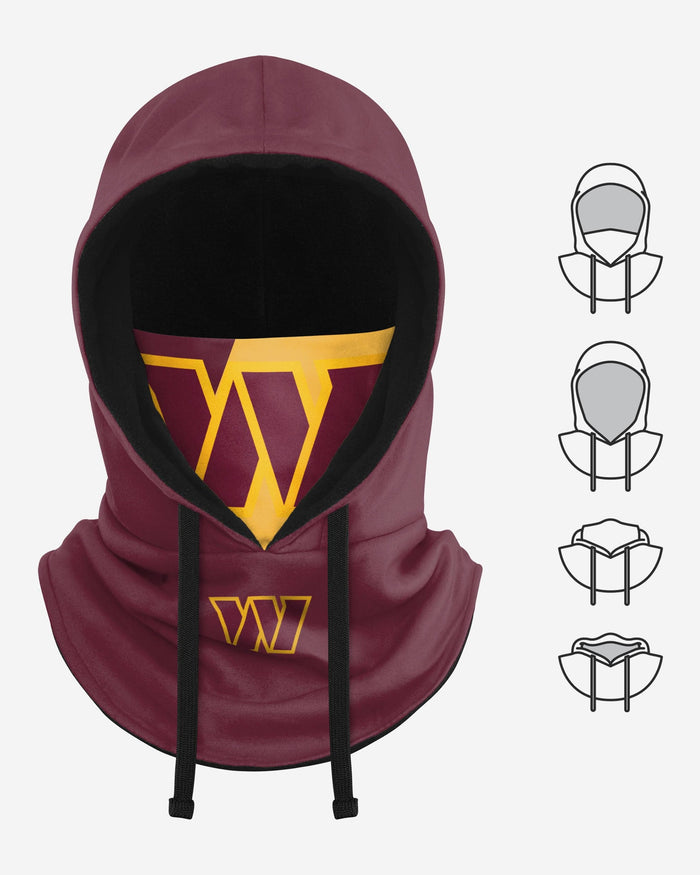 Washington Commanders Drawstring Hooded Gaiter FOCO - FOCO.com