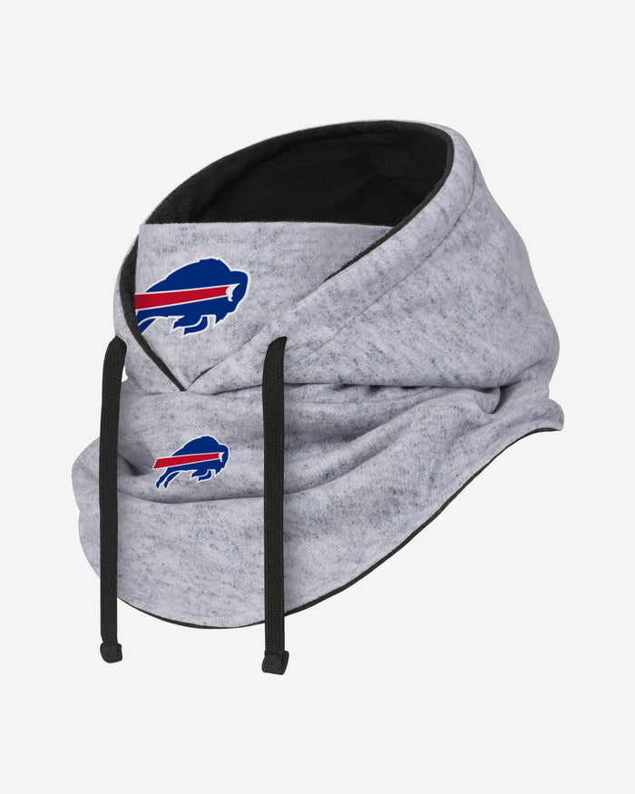 Buffalo Bills Heather Gray Drawstring Hooded Gaiter Scarf FOCO - FOCO.com