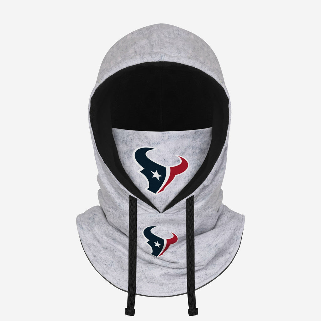 Houston Texans Heather Gray Drawstring Hooded Gaiter Scarf FOCO - FOCO.com