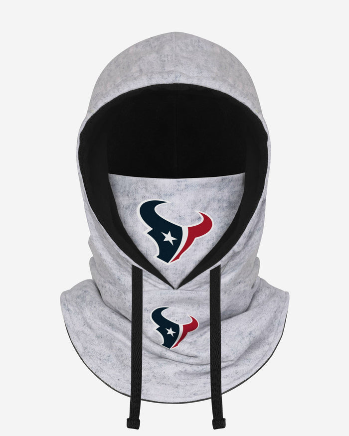 Houston Texans Heather Gray Drawstring Hooded Gaiter Scarf FOCO - FOCO.com