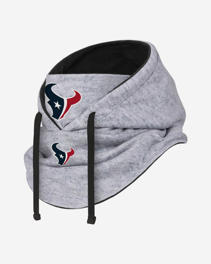 Houston Texans Heather Gray Drawstring Hooded Gaiter Scarf FOCO - FOCO.com