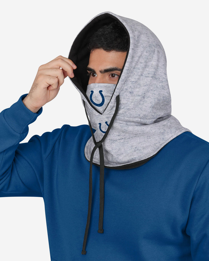 Indianapolis Colts Heather Gray Drawstring Hooded Gaiter Scarf FOCO - FOCO.com