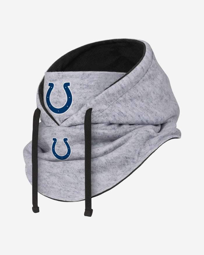 Indianapolis Colts Heather Gray Drawstring Hooded Gaiter Scarf FOCO - FOCO.com