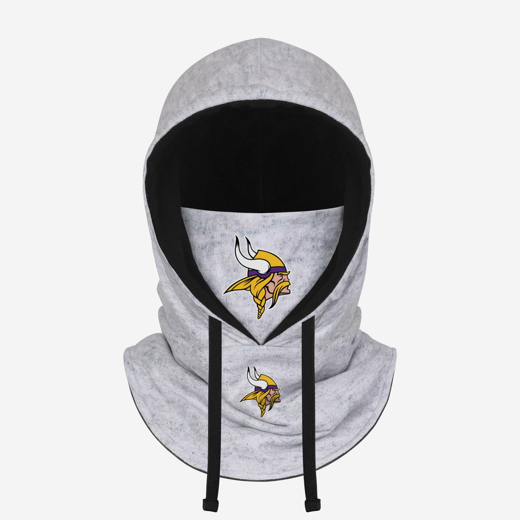 Minnesota Vikings Heather Gray Drawstring Hooded Gaiter Scarf FOCO - FOCO.com