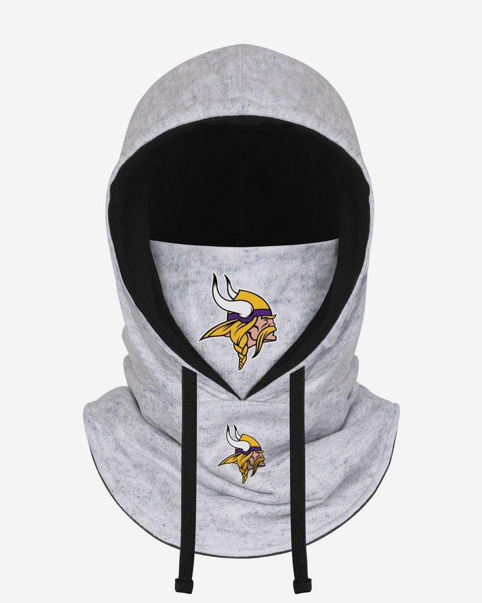 Minnesota Vikings Heather Gray Drawstring Hooded Gaiter Scarf FOCO - FOCO.com