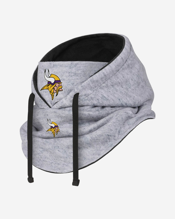 Minnesota Vikings Heather Gray Drawstring Hooded Gaiter Scarf FOCO - FOCO.com