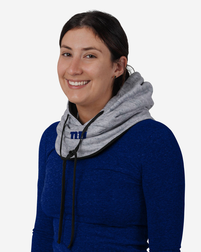 New York Giants Heather Gray Drawstring Hooded Gaiter Scarf FOCO - FOCO.com
