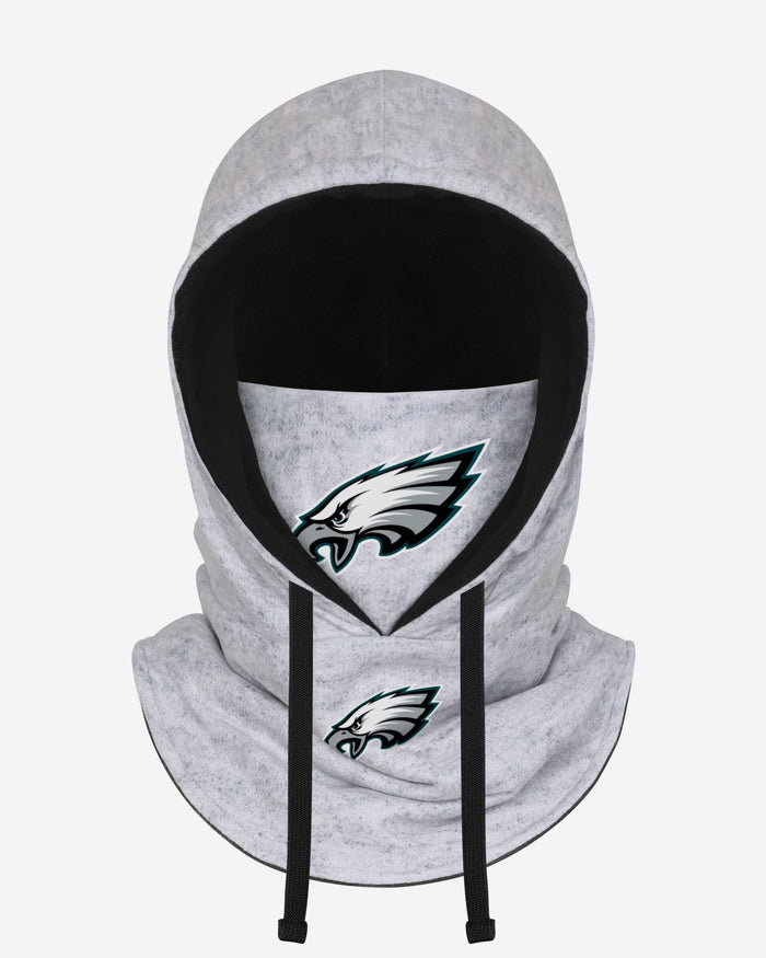 Philadelphia Eagles Heather Gray Drawstring Hooded Gaiter Scarf FOCO - FOCO.com