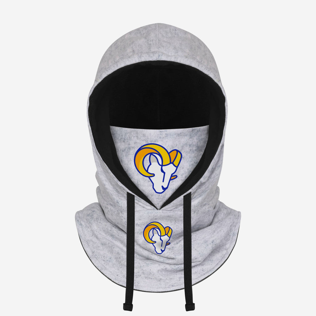 Los Angeles Rams Heather Gray Drawstring Hooded Gaiter Scarf FOCO - FOCO.com