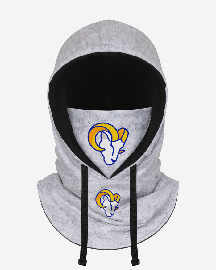 Los Angeles Rams Heather Gray Drawstring Hooded Gaiter Scarf FOCO - FOCO.com