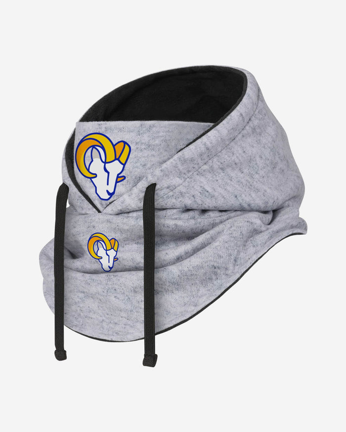 Los Angeles Rams Heather Gray Drawstring Hooded Gaiter Scarf FOCO - FOCO.com