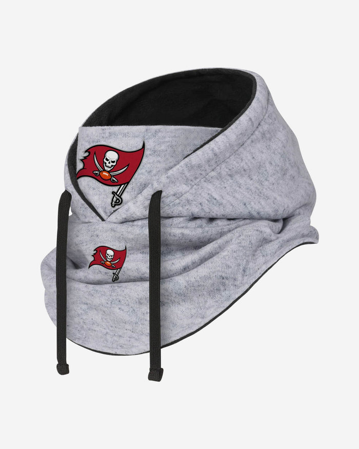 Tampa Bay Buccaneers Heather Gray Drawstring Hooded Gaiter Scarf FOCO - FOCO.com