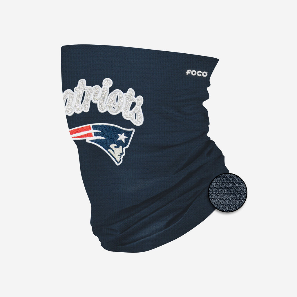 New England Patriots Glitter Waffle Gaiter Scarf FOCO - FOCO.com