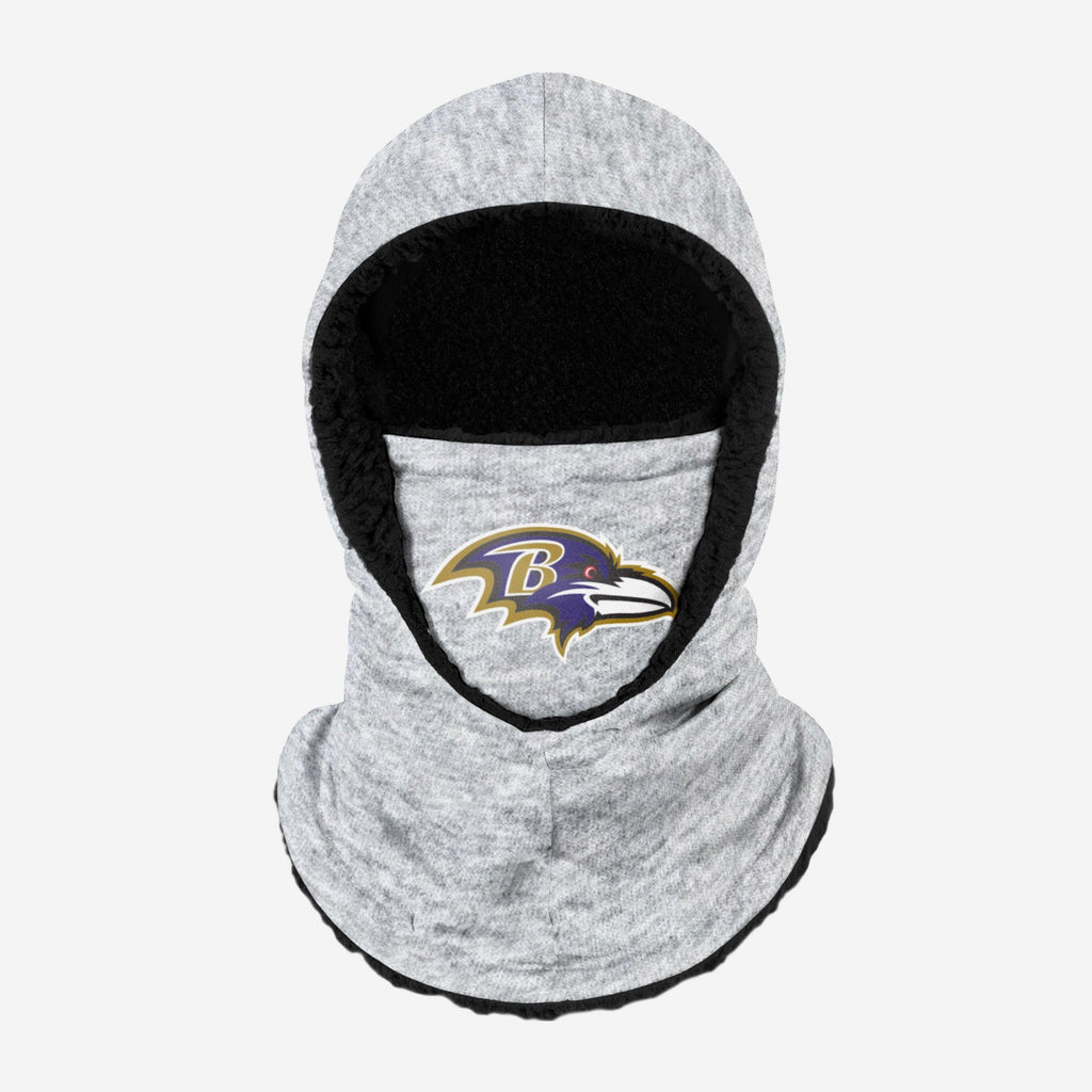 Baltimore Ravens Heather Grey Big Logo Hooded Gaiter FOCO Adult - FOCO.com