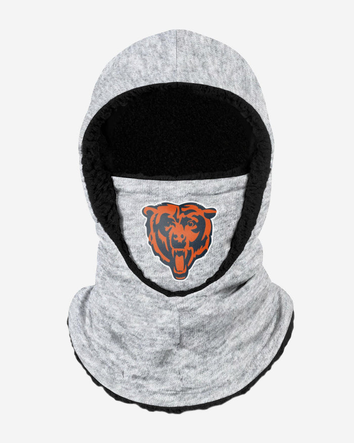 Chicago Bears Heather Grey Big Logo Hooded Gaiter FOCO Adult - FOCO.com