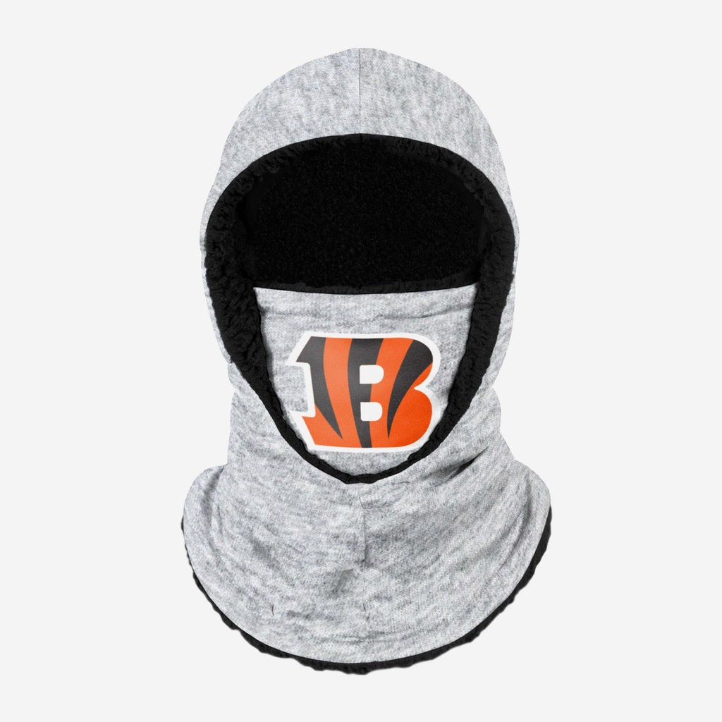 Cincinnati Bengals Heather Grey Big Logo Hooded Gaiter FOCO Adult - FOCO.com