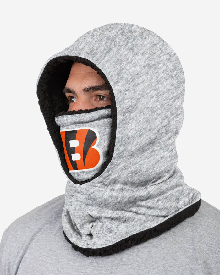 Cincinnati Bengals Heather Grey Big Logo Hooded Gaiter FOCO - FOCO.com