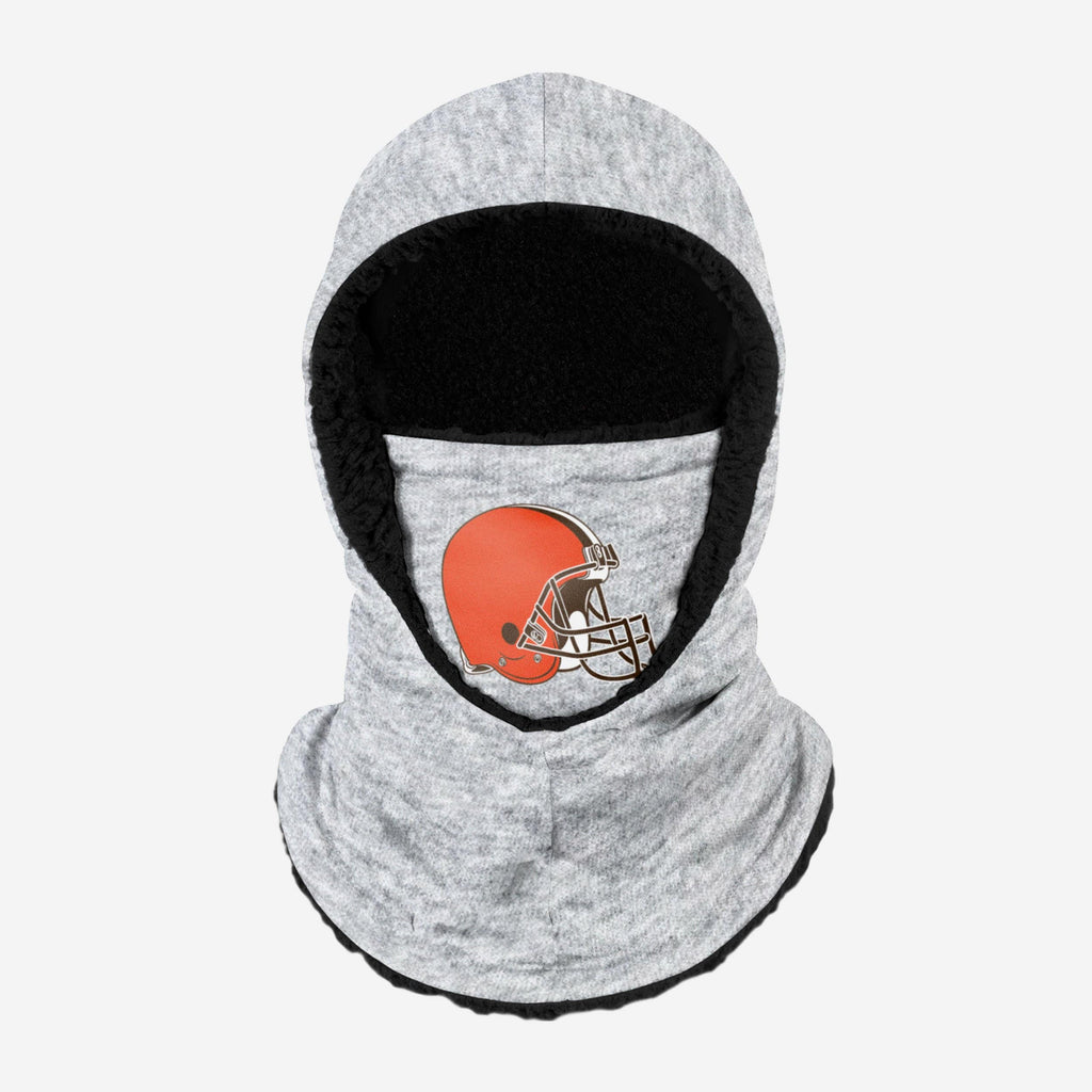 Cleveland Browns Heather Grey Big Logo Hooded Gaiter FOCO Adult - FOCO.com