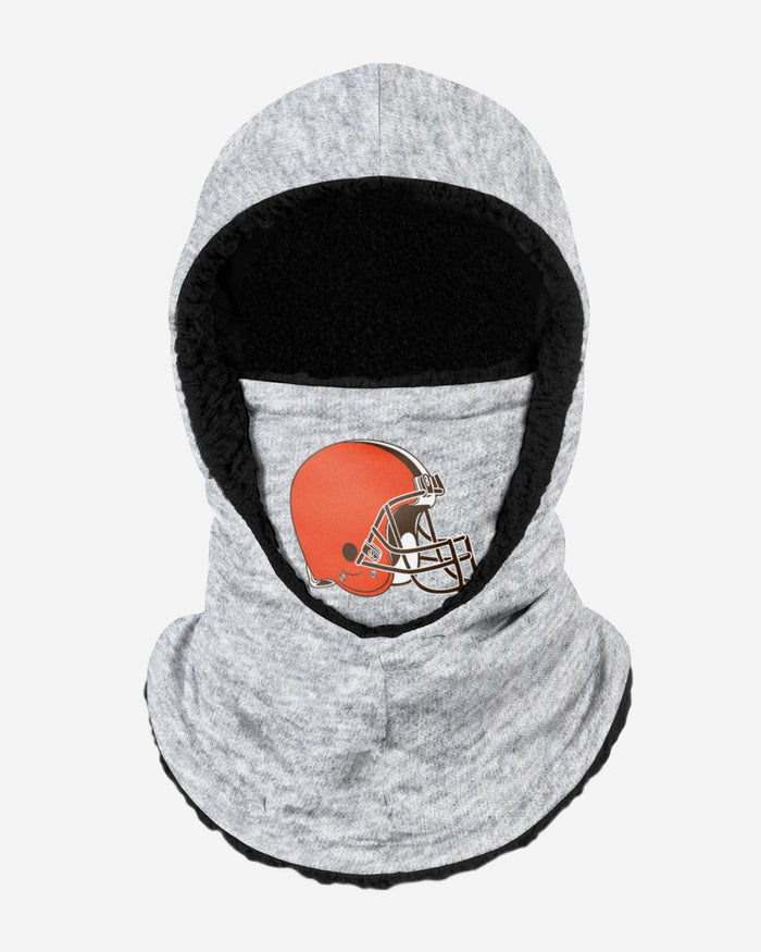 Cleveland Browns Heather Grey Big Logo Hooded Gaiter FOCO Adult - FOCO.com