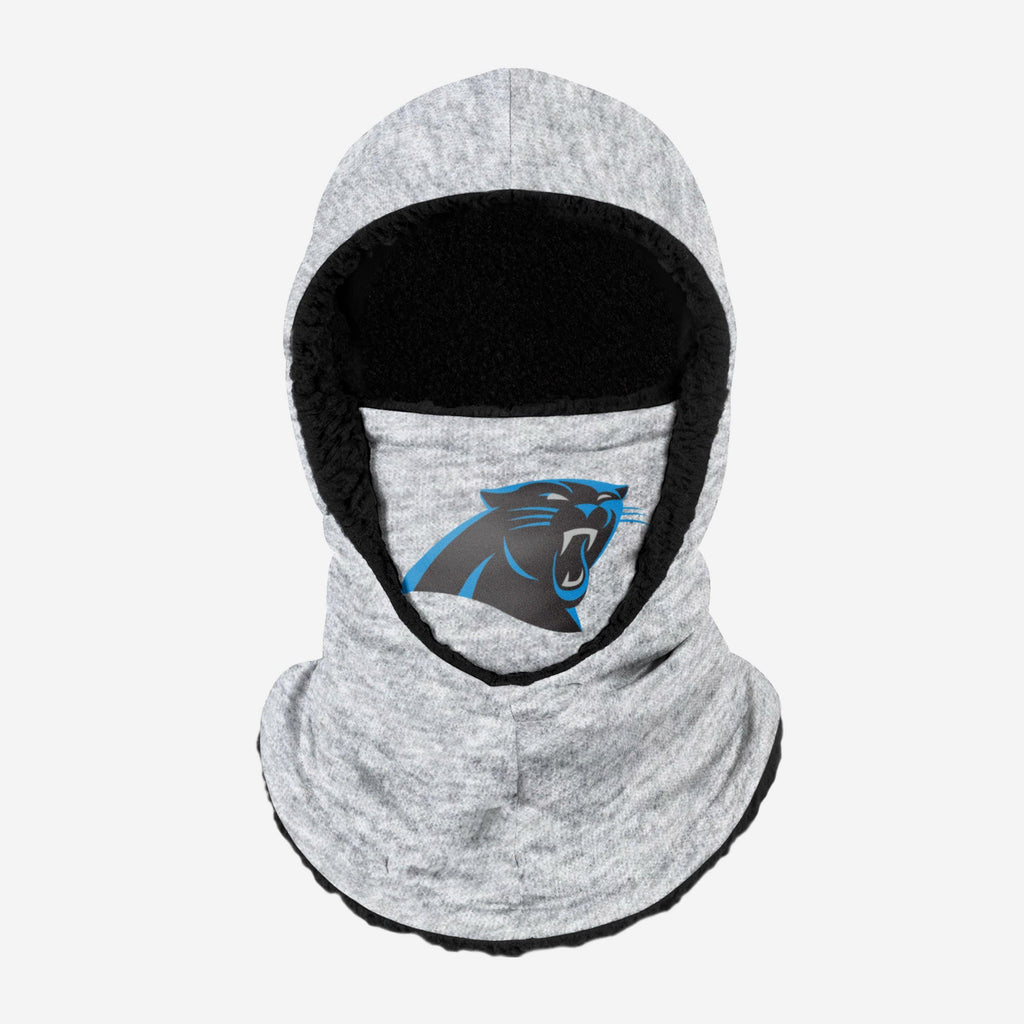 Carolina Panthers Heather Grey Big Logo Hooded Gaiter FOCO Adult - FOCO.com