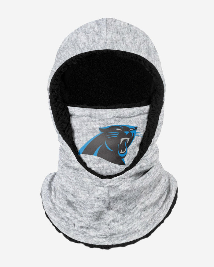 Carolina Panthers Heather Grey Big Logo Hooded Gaiter FOCO Adult - FOCO.com