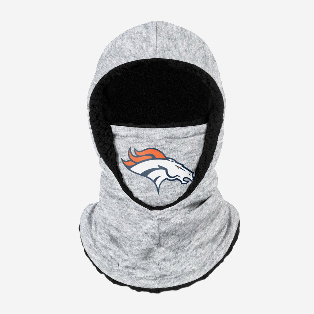 Denver Broncos Heather Grey Big Logo Hooded Gaiter FOCO Adult - FOCO.com