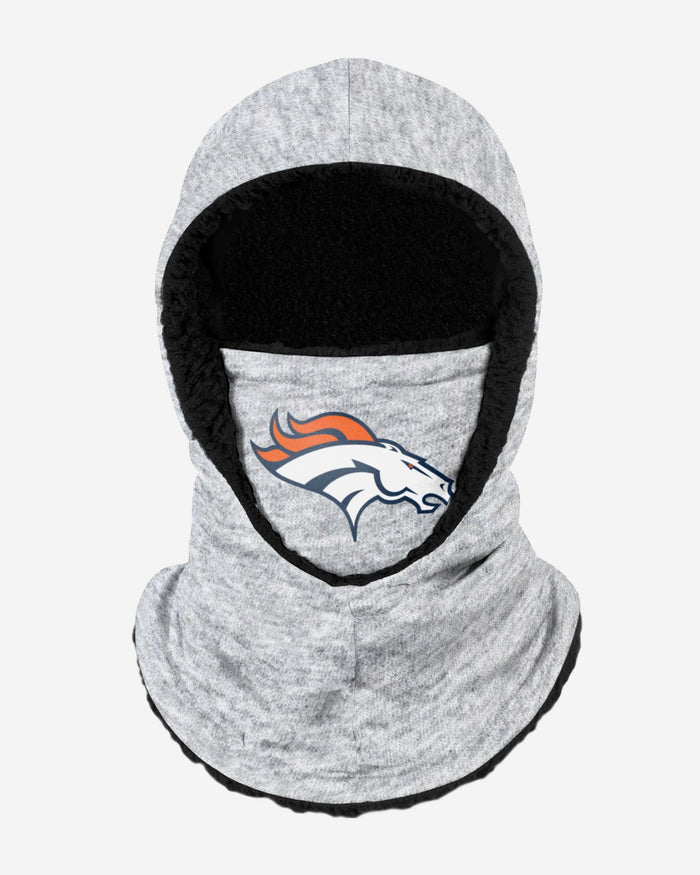 Denver Broncos Heather Grey Big Logo Hooded Gaiter FOCO Adult - FOCO.com