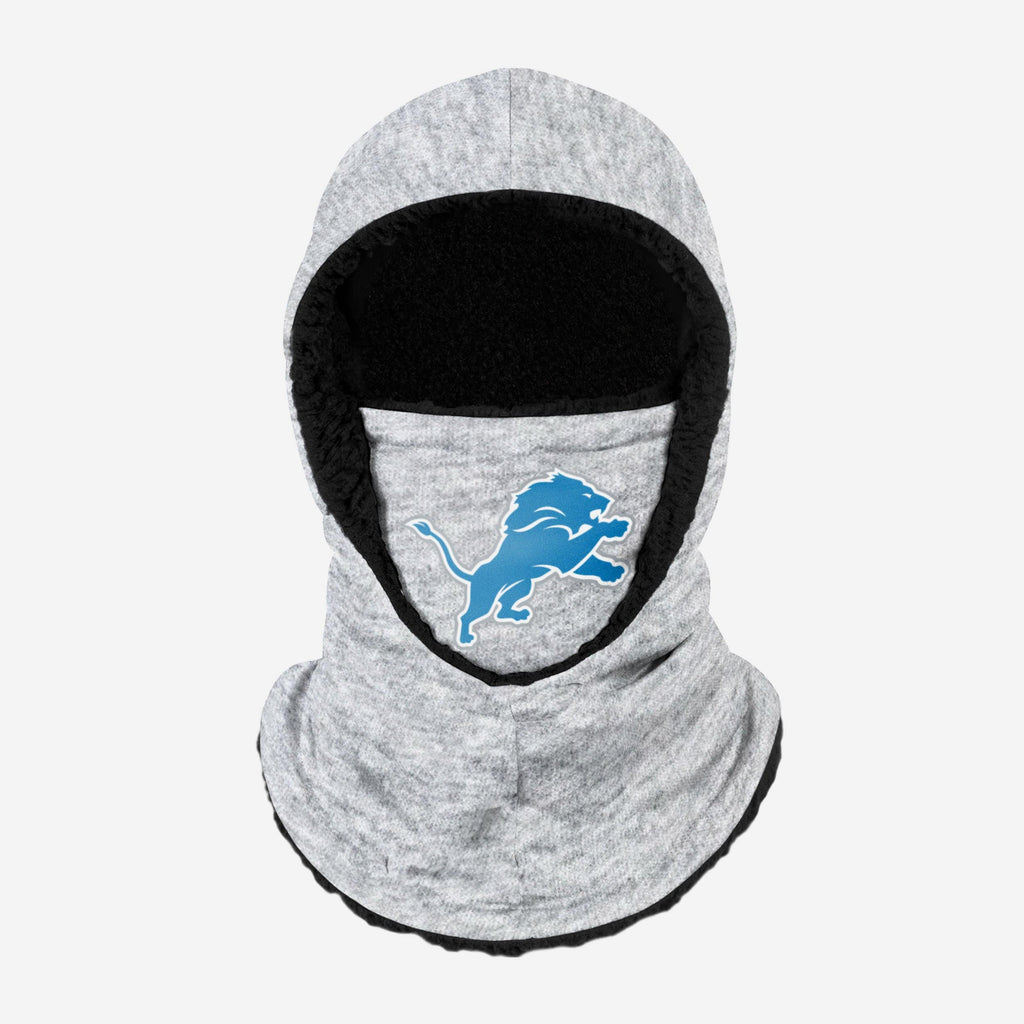 Detroit Lions Heather Grey Big Logo Hooded Gaiter FOCO Adult - FOCO.com