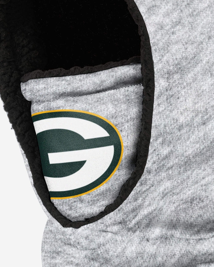 Green Bay Packers Heather Grey Big Logo Hooded Gaiter FOCO - FOCO.com