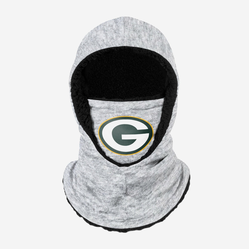 Green Bay Packers Heather Grey Big Logo Hooded Gaiter FOCO Adult - FOCO.com