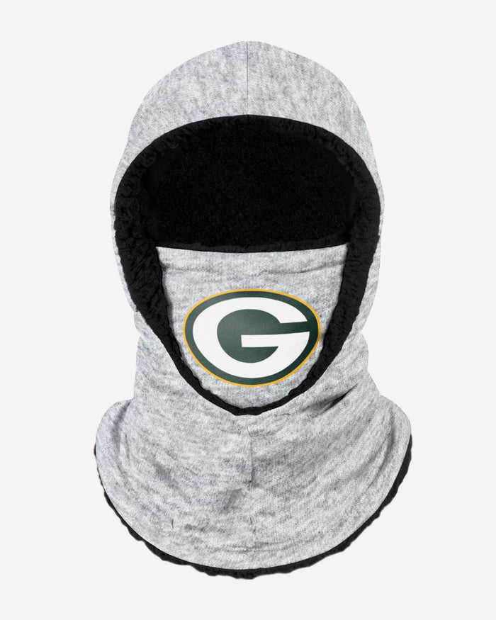 Green Bay Packers Heather Grey Big Logo Hooded Gaiter FOCO Adult - FOCO.com