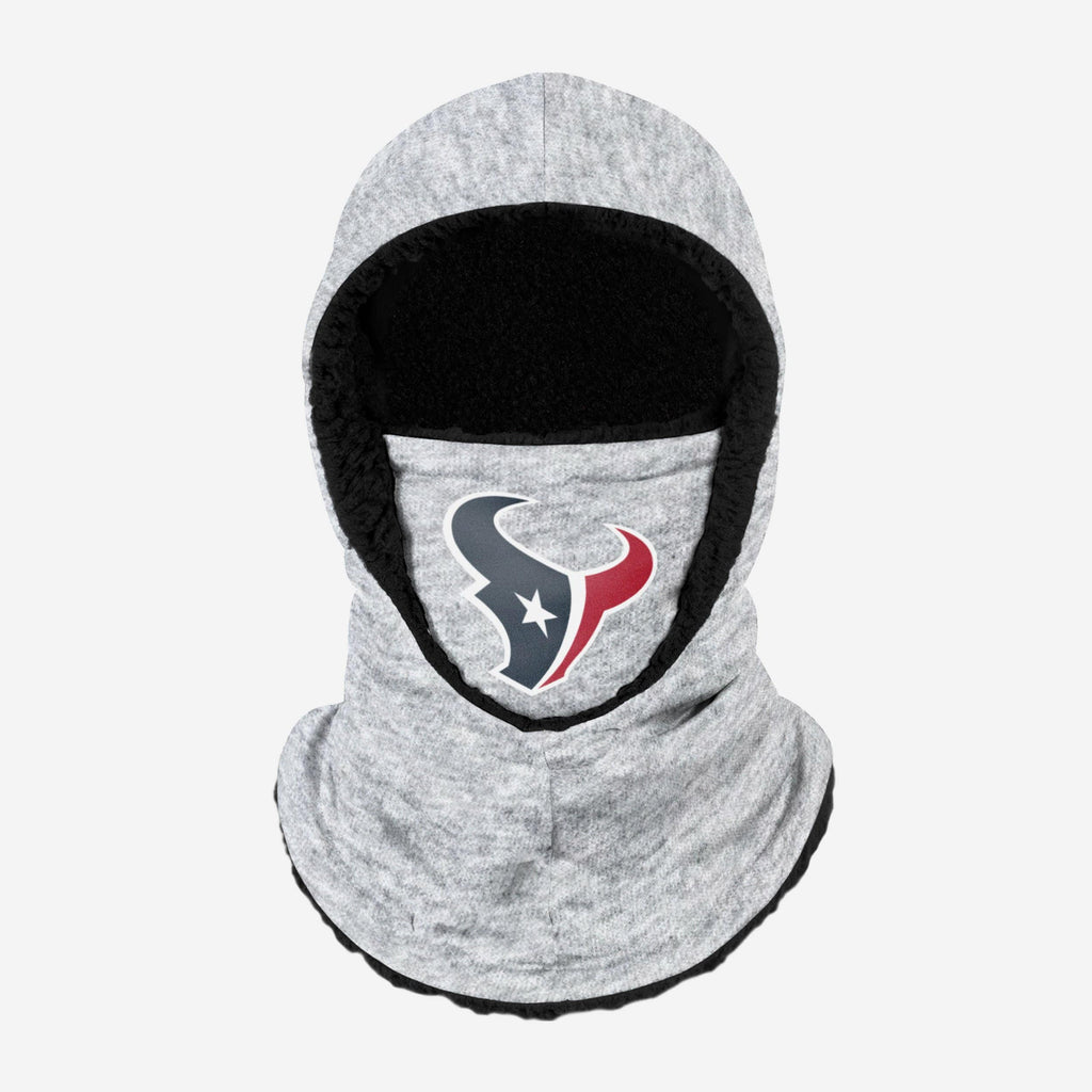 Houston Texans Heather Grey Big Logo Hooded Gaiter FOCO Adult - FOCO.com