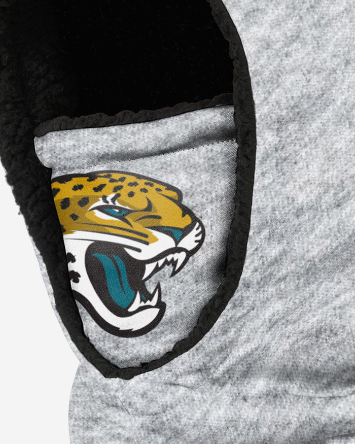 Jacksonville Jaguars Heather Grey Big Logo Hooded Gaiter FOCO - FOCO.com