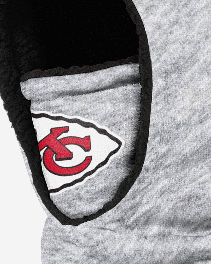 Kansas City Chiefs Heather Grey Big Logo Hooded Gaiter FOCO - FOCO.com