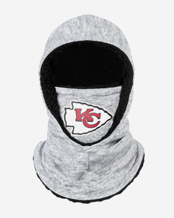 Kansas City Chiefs Heather Grey Big Logo Hooded Gaiter FOCO Adult - FOCO.com