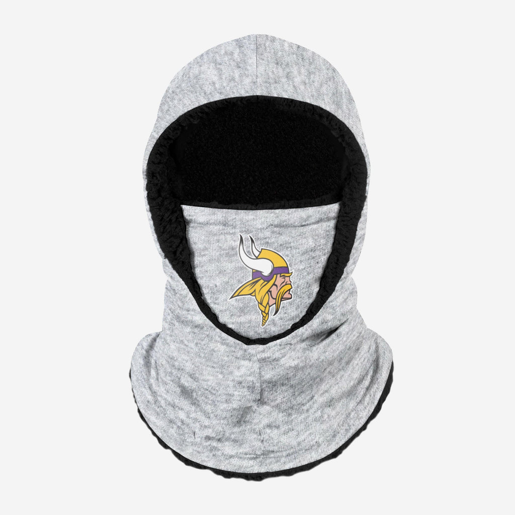 Minnesota Vikings Heather Grey Big Logo Hooded Gaiter FOCO Adult - FOCO.com