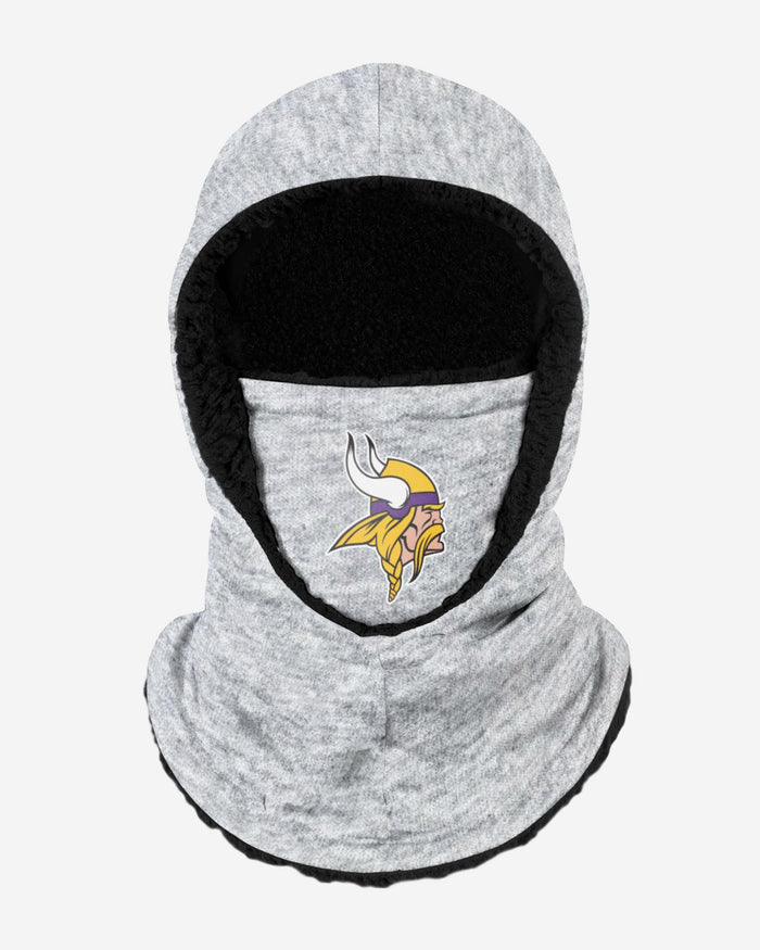 Minnesota Vikings Heather Grey Big Logo Hooded Gaiter FOCO Adult - FOCO.com