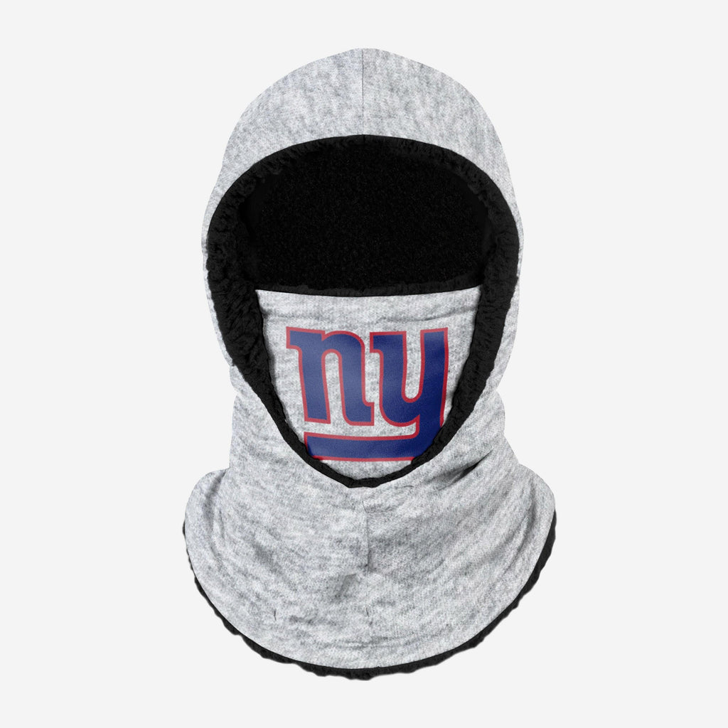 New York Giants Heather Grey Big Logo Hooded Gaiter FOCO Adult - FOCO.com