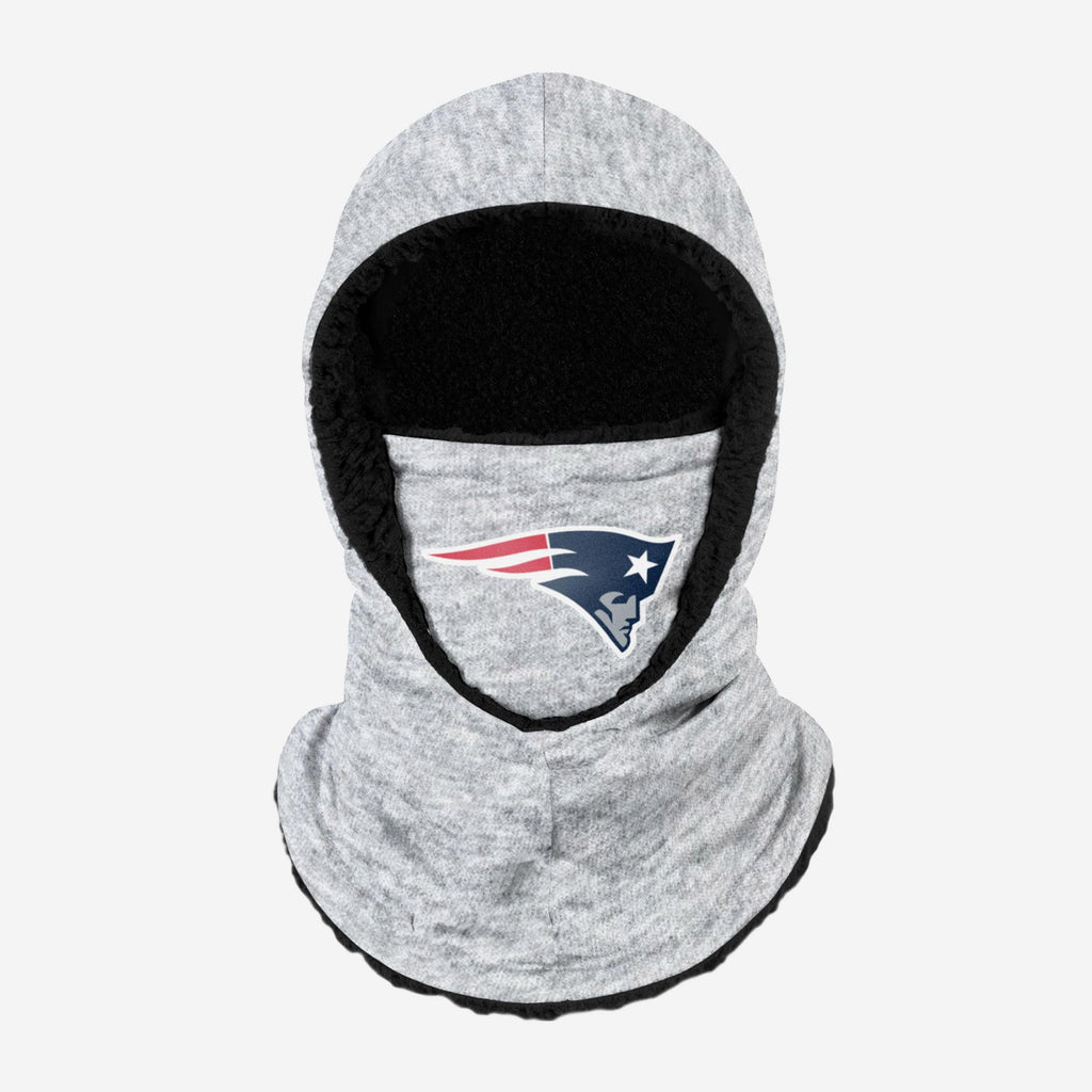 New England Patriots Heather Grey Big Logo Hooded Gaiter FOCO Adult - FOCO.com