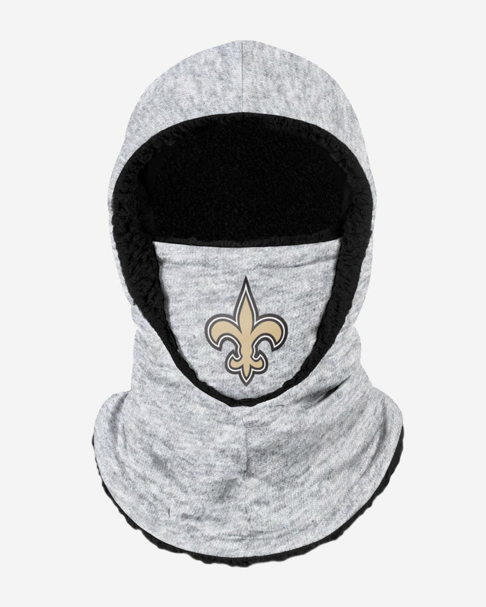 New Orleans Saints Heather Grey Big Logo Hooded Gaiter FOCO Adult - FOCO.com