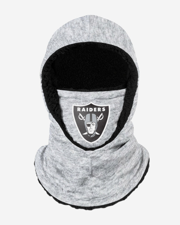 Las Vegas Raiders Heather Grey Big Logo Hooded Gaiter FOCO Adult - FOCO.com