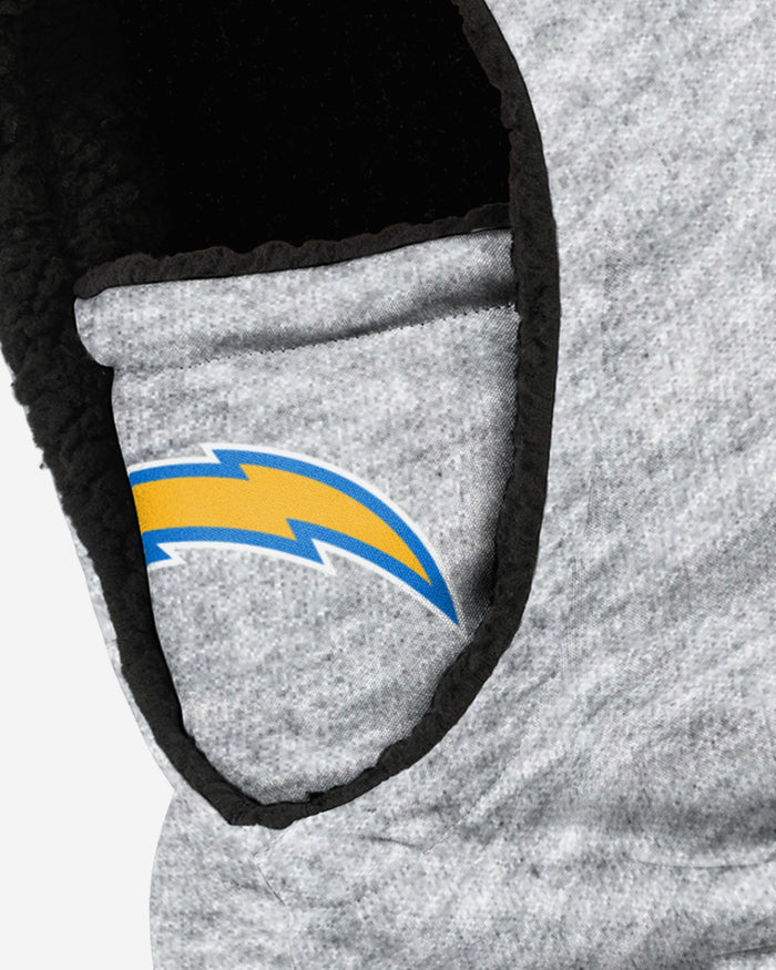 Los Angeles Chargers Heather Grey Big Logo Hooded Gaiter FOCO - FOCO.com