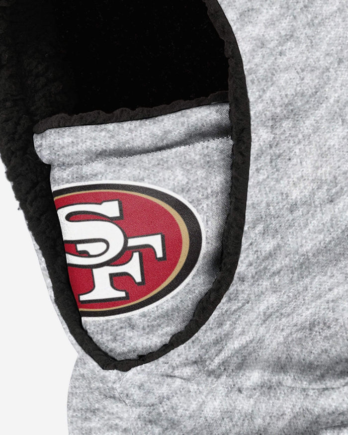 San Francisco 49ers Heather Grey Big Logo Hooded Gaiter FOCO - FOCO.com