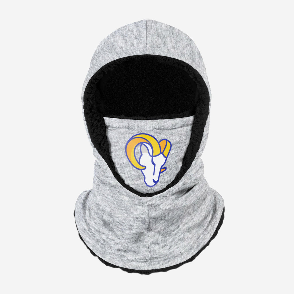 Los Angeles Rams Heather Grey Big Logo Hooded Gaiter FOCO Adult - FOCO.com