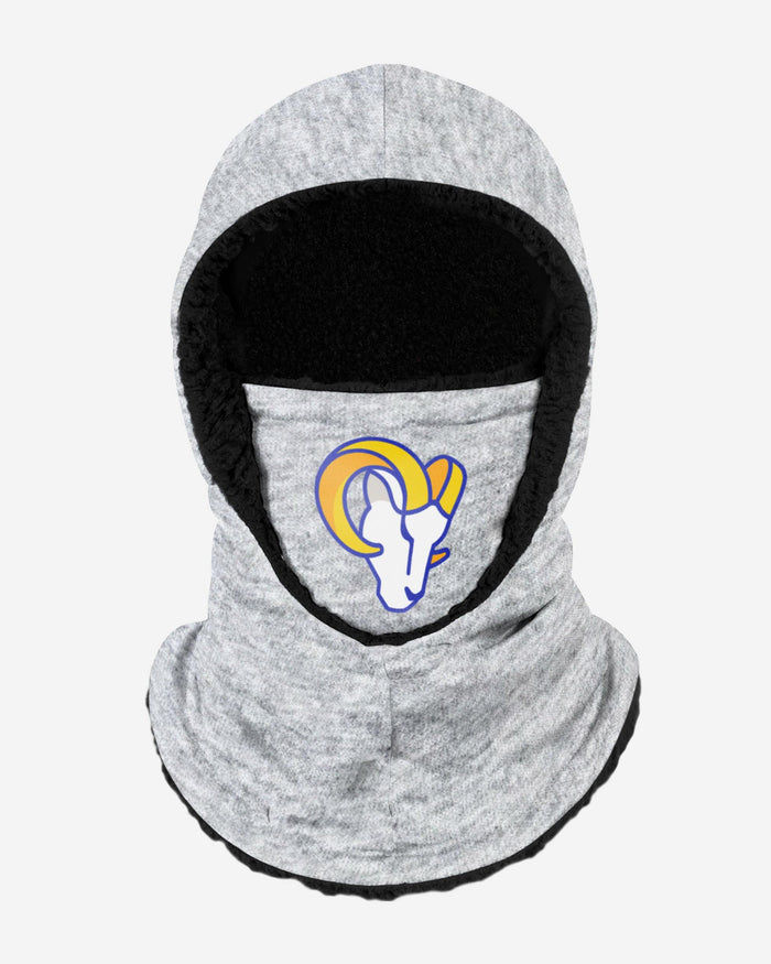 Los Angeles Rams Heather Grey Big Logo Hooded Gaiter FOCO Adult - FOCO.com